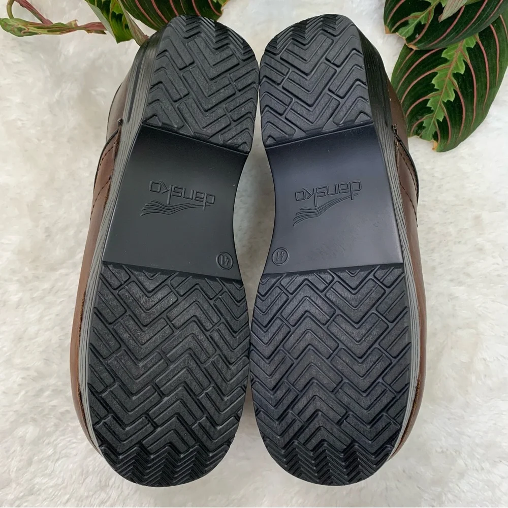 Dansko Professional Antique Brown Oiled Leather Clogs - Picture 10 of 11